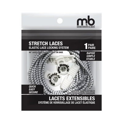 MB STRETCH LACE/ELASTIC LOCK 48" GREY