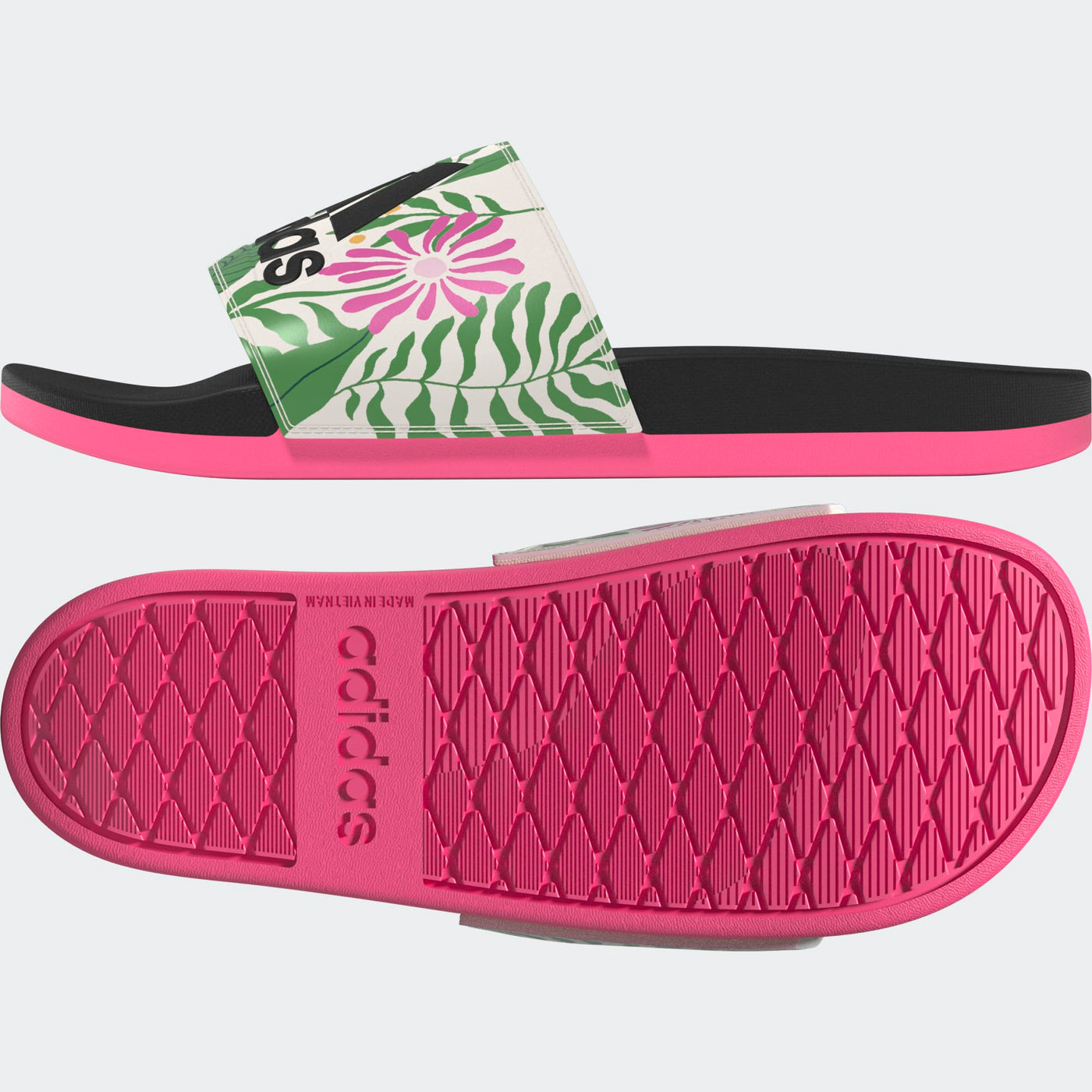 ADILETTE COMFORT CARBON/OWHITE/LUCPNK